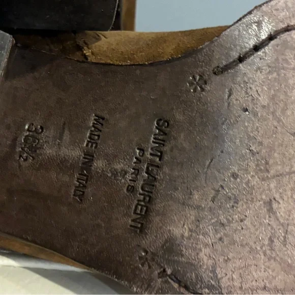 Saint Laurent Lukas Western Boot Size 36.5 EU 6.5 USA - Picture 12 of 15